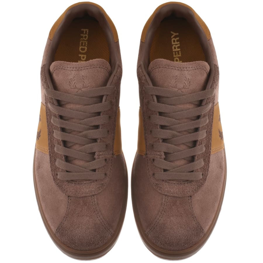 Fred Perry B4 Suede Trainers Brown
